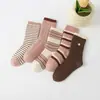 Calcetines de Invierno Gruesos de Algodón Peinado con Diseño de Ratón de Seis Dedos para Niños y Niñas, Calcetines Largos Cálidos de Algodón con Dibujos, Calcetines para Estudiantes