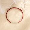 Pulseira de Corda Vermelha Trançada Feita à Mão de Prata Quebrada Pulseira Feminina Design de Nicho Fina Exquisita Benmingnian Pulseira Simples