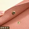 Maletín de Cuero Transfronterizo A4 con Patrón de Lichi, Bolso para Documentos de Reunión de Negocios, Maletín de Almacenamiento, Logo Personalizado