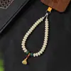 Abalorio de ábaco Nai Dou, amuleto para teléfono de raíz de Bodhi, pulsera anti-pérdida estilo chino, cuentas de oración budistas unisex, cordón decorativo