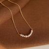 Colar Elegante de Pérola Natural de Luxo Leve Design de Moda Coreana Corrente Clavicular Nicho Estilo Frio Corrente de Pescoço Corrente para Suéter