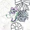 Máscaras de la Serie Mardi Gras, Estrellas, Lentejuelas Estilo Nueva Orleans, Parches de Tela Termoadhesivos