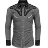 Camisa Casual de Manga Larga para Hombre Estilo Vaquero Transfronteriza 2025 Retro Impresión 3D Talla Grande Holgada Cárdigan