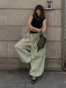 Calça Harem de Algodão Puro Transfronteiriça Moda de Rua Europeia e Americana Outono 2025 Casual Preguiçosa Wide-Leg Longa Calça Harem Solta para Mulheres