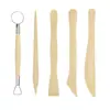 Ferramentas para Modelagem com Argila Macia Transfronteiriças Ferramentas de Escultura DIY Conjunto Multifuncional de Ferramentas de Argila Conjunto de 5 Peças para Cerâmica