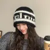 Colección de alta gama para otoño e invierno: Gorro de punto bordado inglés, casual y versátil, hace que tu cara se vea más pequeña y crea un look elegante y atmosférico