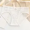 Tanga de Malla de Encaje de Puro Deseo Francés para Mujer Cintura Media-Baja Diseño de Moño Transpirable Ligero Sexy Ropa Interior 6048