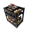 Shangen Cesta para Condimentos Bombeo de Aluminio Cesta Extraíble para Gabinete Cocina Cocina Gabinete Estrecho Estante para Condimentos Cajón Estante de Almacenamiento Vertical Azul