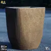Vasos de Cerâmica para Horta sem Esmalte, Vasos Extra Grandes para Plantio de Árvores em Varandas, Caixas Quadradas de Cerâmica Escovada para Plantio de Vegetais