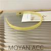 Diadema Coreana de Verano con Textura Fresca de Color Ácido Acético Antideslizante con Dientes Extra Simple Viento Básico Lavar Cara Presión Cabello Diadema
