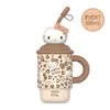 Taza Térmica Mini de Little Pudding de Sanrio para Niñas, Taza Portátil Linda para Té con Leche, Regalo para Pareja, Taza Pequeña para Beber Directamente