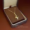 Collar de Flor Dorada para Mujer, Cadena Retro para Clavícula, Collar Sencillo y Elegante Incrustado de Diamantes, Regalo de San Valentín, Electrochapado en Oro Real