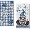 La Toalla de Cocina Navideña Más Popular de Amazon con Estampado de Enano y Muñeco de Nieve Decoración Navideña Trapo de Cocina Toalla de Cocina