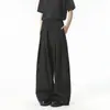 2026 Marca Nueva Vintage de Moda Pantalones de Hombre Plisados Fluidos de Gama Alta, Estilo Americano Holgados Versátiles de Pierna Ancha Casuales