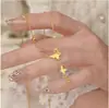 Collar de Acero Titanio con Borla de Mariposa Estilo Nuevo para Mujer Chapado en Oro de 18K Exquisito Versátil de Alto Nivel que No se Desvanece Cadena para Clavícula