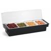 Caja de fruta de plástico de múltiples rejillas caja de condimentos frescos bar bar con rejilla caja de fruta caja decorativa para cócteles venta al por mayor