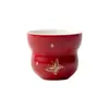 Taza de Té de Cerámica con Incrustaciones de Oro y Plata para Uso Doméstico, con Diseño de Mariposa en una Taza con Forma de Calabaza, Adecuada para Juegos de Té Kung Fu