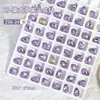 Celebridad de Internet Nuevo k9 cristal de vidrio joyería para uñas Super Brillante cuadrado grueso gota de agua corazón Diamante lavanda morado claro taladro de uñas