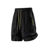 Shorts masculinos de verão estilosos, calças de gel para fitness casual de secagem rápida, shorts finos de comprimento médio para esportes de basquete e praia