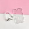 Cubierta deslizante simple transparente para tarjeta de crédito, cubierta de tarjeta de cristal acrílico, etiqueta de equipaje, estuche rígido, portatarjetas anti-pérdida, se puede pedir color