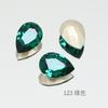 Dongzhou Diamante Esmeralda Cristal Uñas Arte Diamante Destellante Seleccionado Vidrio K9 Diamante Ovalado Forma Especial Collar Pendientes Accesorios de Joyería
