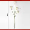 Flor Artificial Rosa Burbuja de 4 Cabezas de Tallo Cruzado para Arreglo de Escena, Decoración Realista de Alta Gama, Flor de Boda, Flor de Rosa