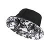 Comércio Exterior Transfronteiriço Primavera e Verão Dupla Face Usável Chapéu de Pescador Estampado de Coqueiro Chapéu de Bacia para Viagem ao Ar Livre Chapéu de Sol para Homens e Mulheres