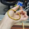 Novo Anel Nazha Qiankun Estilo Chinês Sha Ouro Rolo Grama Anel Múltiplo Pulseira Pulseira Pulseira Feminina Jiyan Pulseira Luxo Leve Nicho Exquisito