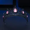 Comercio Exterior Exportación Más Vendido Set de Pendientes Corona de Novia Tiara Diadema Azul Princesa Elsa para Mujer Elegante