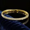 Venda direta da fábrica de pulseiras de tênis de diamante de zircônia transfronteiriças europeias e americanas, acessórios de mão personalizados e da moda