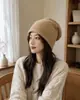 Novo Gorro de Tricô 2026 para Mulheres, Chapéu Versátil de Outono e Inverno, Chapéu de Lã que Afina o Rosto, Chapéu para Adultos de Circunferência Craniana Grande