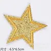 Estoque de fábrica E-Commerce Novos adesivos de tecido bordados para roupas acessórios lantejoulas pó dourado bordados estrelas patch de boutique