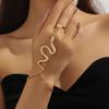 Europa y Estados Unidos pulsera de serpiente dorada de joyería nueva transfronteriza gótica exagerada retro personalidad anillo pulsera mujeres venta al por mayor