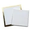 Fábrica de Origen Tablero Cuadrado Corrugado para Pastel con Borde Envuelta y Papel de Aluminio Blanco en la Parte Trasera, Caja de Regalo para Postres Personalizada