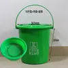Cubo de basura portátil de 10L con tapa y filtro para clasificación de residuos domésticos de cocina, separación de seco y húmedo, barril redondo de 20L, cubo de té