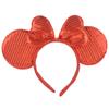 Tocado de parque de atracciones para fiesta de Halloween, tocado de Mickey Mouse con lentejuelas rojas, tocado de Mickey Minnie, horquilla para niños