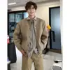 Suéter de Punto Pesado para Hombre Cardigan de Pareja Ropa Exterior Cuello Redondo de un Solo Botón Estilo Old Money Otoño Invierno Factory Transfronteriza Venta al por Mayor