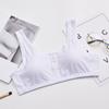 Ropa Interior de Algodón para Desarrollo Tirante Doble Fijo Estudiante Niña Ropa Interior Antigolpes Sujetador Sin Aros Talla Grande Chaleco