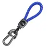 Chaveiro de metal pendurado corda trançada de couro PU chaveiro estudante casal Comércio Exterior corda de chave de carro transfronteiriço