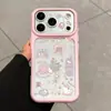 Adequado para capas de celular Apple 18 Pro Max, novo iPhone 17 rosa, 17 Pro design de gato cereja, série 16, com um toque de alta qualidade