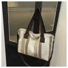 Bolsa de Tela Rayada al por Mayor de Gran Capacidad para Mujer Nueva Moda Estilo Casual de Viaje Bolso de Mano Tote Hombro Cruzado