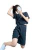 Conjunto de Dos Piezas de Moda Elegante para Viajar al Trabajo Diario Mujer Menuda Ropa de Trabajo Pantalones Cortos de Pierna Ancha Traje Deportivo Versátil Casual