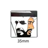 Modelo Quente Transfronteiriço Oriente Médio Emirados Árabes Unidos Retrato do Rei Senhor Esmalte Pintado Emblema Adesivo para Celular Pronto para Entrega