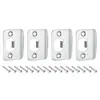 Placa de Ataque para Pestillo de Puerta con Hebilla Tipo D Placa Trasera Cuadrada con Esquinas Redondeadas Pie Guía de Acero Inoxidable para Pestillo de Puerta Amazon Transfronterizo