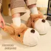 Pantuflas de Felpa de Algodón, de Caña Alta, Cálidas, para Interiores y Hogar, Todo Incluido, Zapatos Peludos, Suelas Gruesas, Se Pueden Usar Afuera, Estilo Pareja, Invierno Hombres