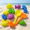 Conjunto de Brinquedos de Praia de Desenho Animado com 12 Peças, Venda Quente Transfronteiriça para Brincar na Areia e na Água, Moldes de Areia Movidos a Energia Espacial, Atacado do Fabricante