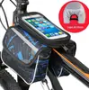 Bicicleta, mountain bike, feixe dianteiro, saco, tela sensível ao toque, saco de telefone móvel, saco de selim ampliado, saco de tubo superior, saco de estrutura de carro, equipamento de equitação