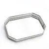 Luz de Sala de Estar Moderna Estilo Americano Bandeja Espelhada Luxo Leve Armazenamento de Entrada de Metal Decoração de Mesa Simples Criativa Ornamento