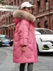 Invierno 2023 nueva ropa acolchada de algodón para niñas niños abrigo largo de invierno largo grueso Ropa infantil de comercio exterior chaqueta acolchada de algodón