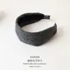 Nueva Diadema Ancha de Lana Tejida Estilo Francés Gris para Salir, Adorno para el Cabello de Diadema a la Moda para Mujeres
